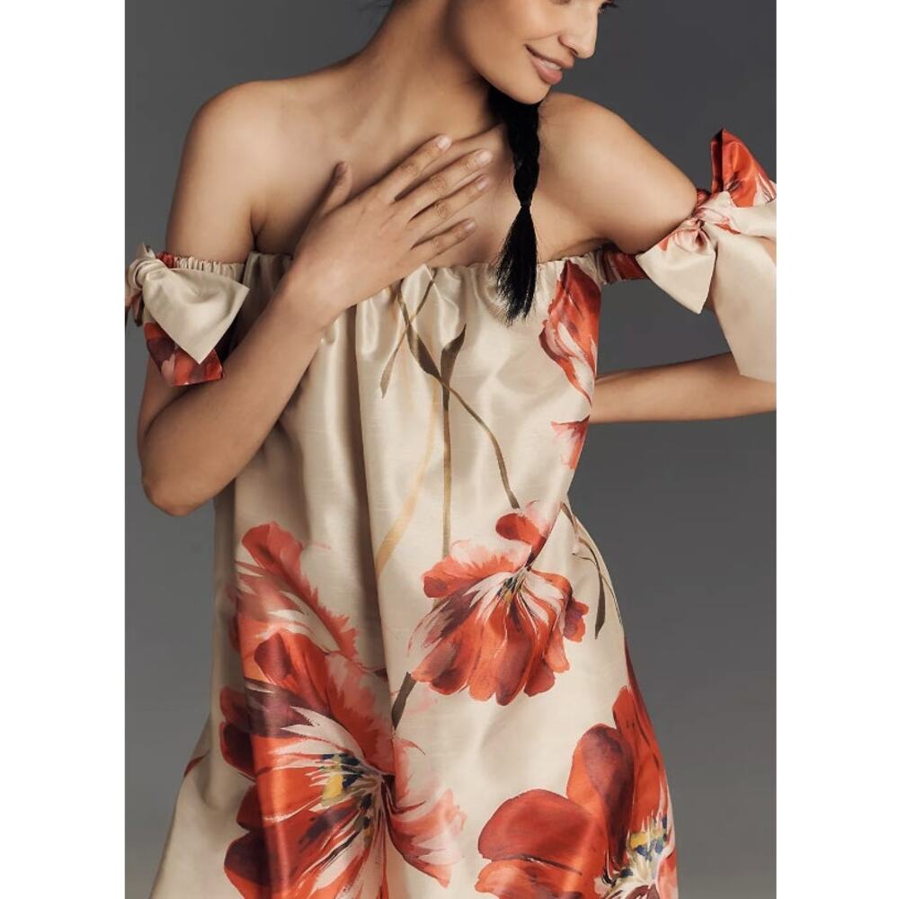 Hutch Iris Off-The-Shoulder Maxi Dress Size XS NWT Removable Straps Romantic - Picture 3 of 16